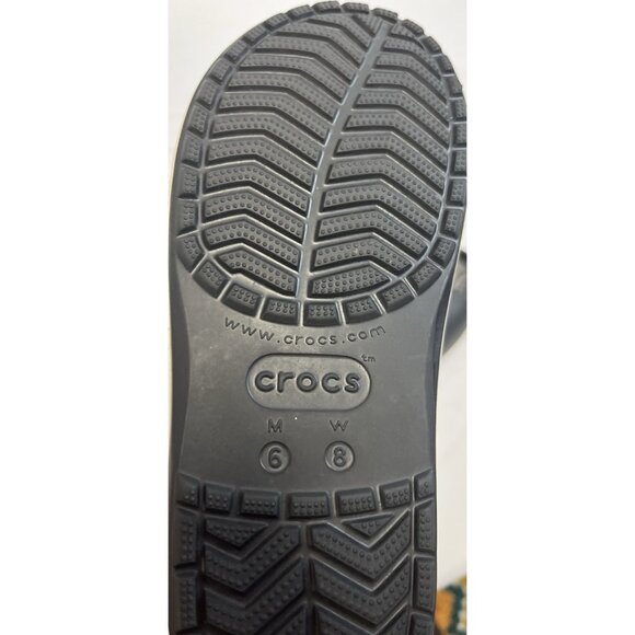 Crocs Platform Slide Sandals Womens Size 8 Black/White Chunky Iconic Comfort 🤍 - Picture 7 of 8